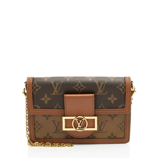 Louis Vuitton Reverse Monogram Dauphine Chain Wallet