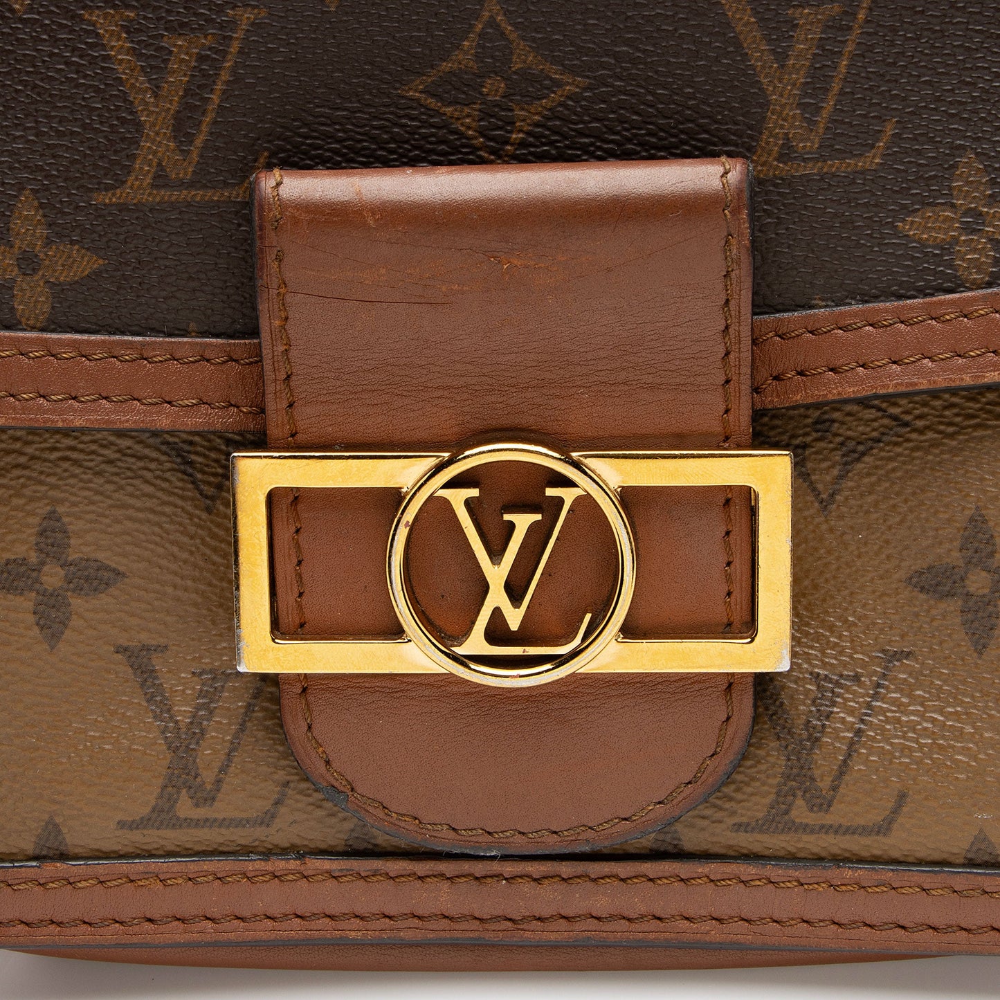Louis Vuitton Reverse Monogram Mini Dauphine Shoulder Bag (SHF-dz9N6Z)
