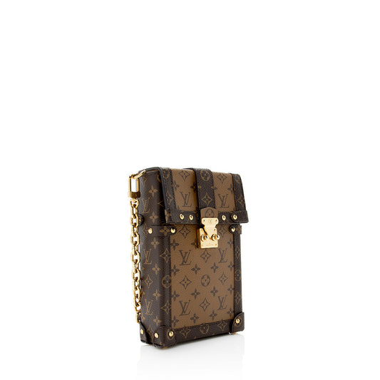 Louis Vuitton Reverse Monogram Pochette Trunk Vertical Shoulder Bag (SHF-21883)