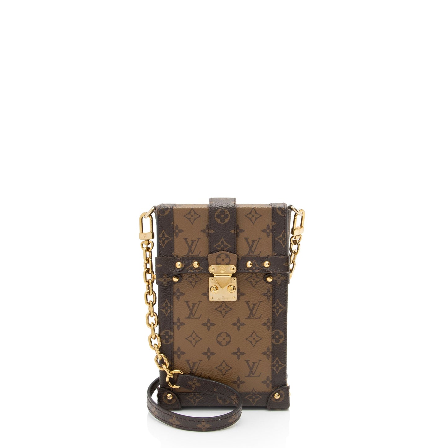Louis Vuitton Reverse Monogram Pochette Trunk Vertical Shoulder Bag (SHF-xhzYvZ)