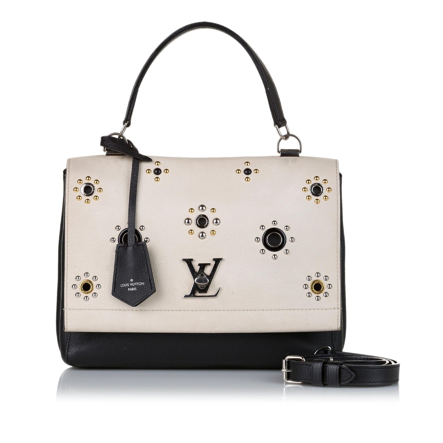 Louis Vuitton Spring 2017 LockMe II Mechanical Flowers Satchel (SHG-37452)