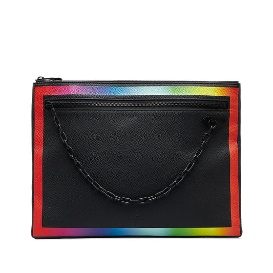 Louis Vuitton Taiga Rainbow Pochette A4 (SHG-StdqCP)