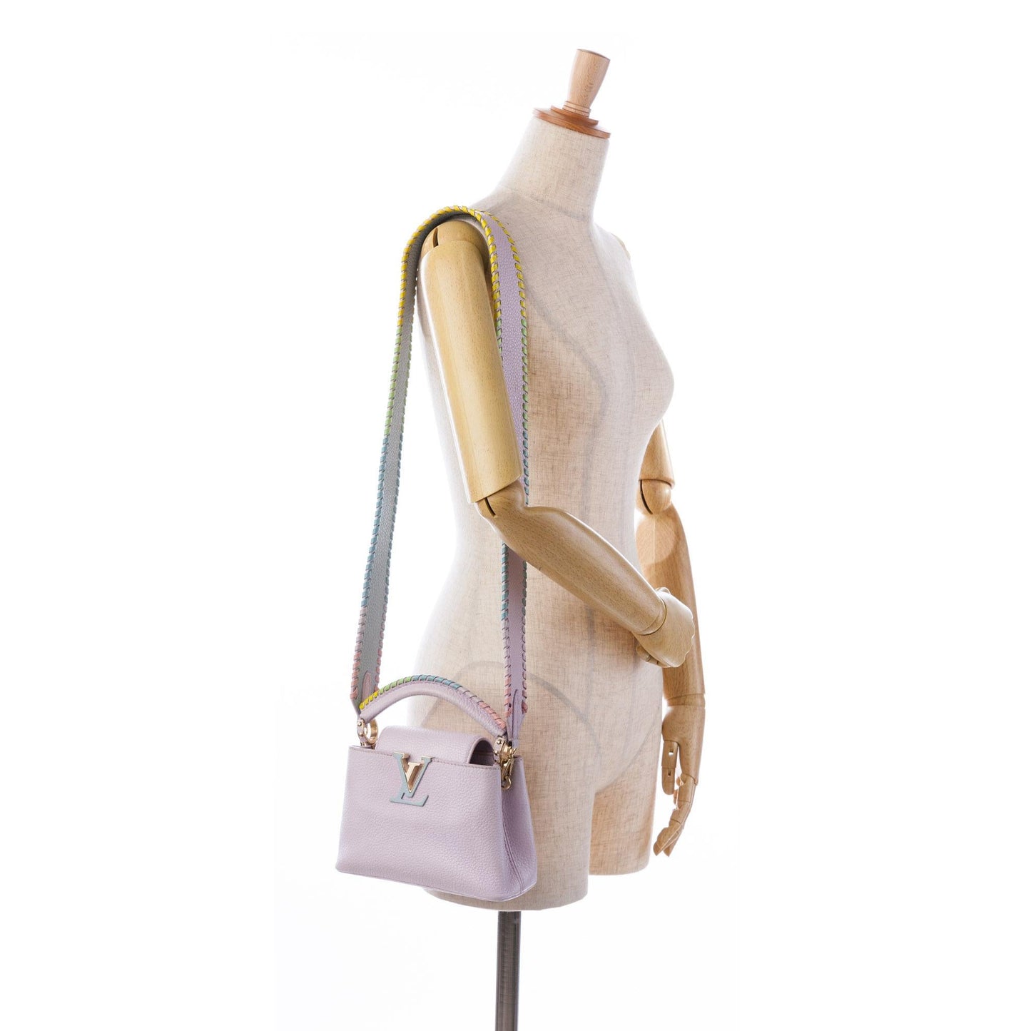 Louis Vuitton Taurillon Capucines Mini Rainbow Wisteria (SHG-pwbWpV)