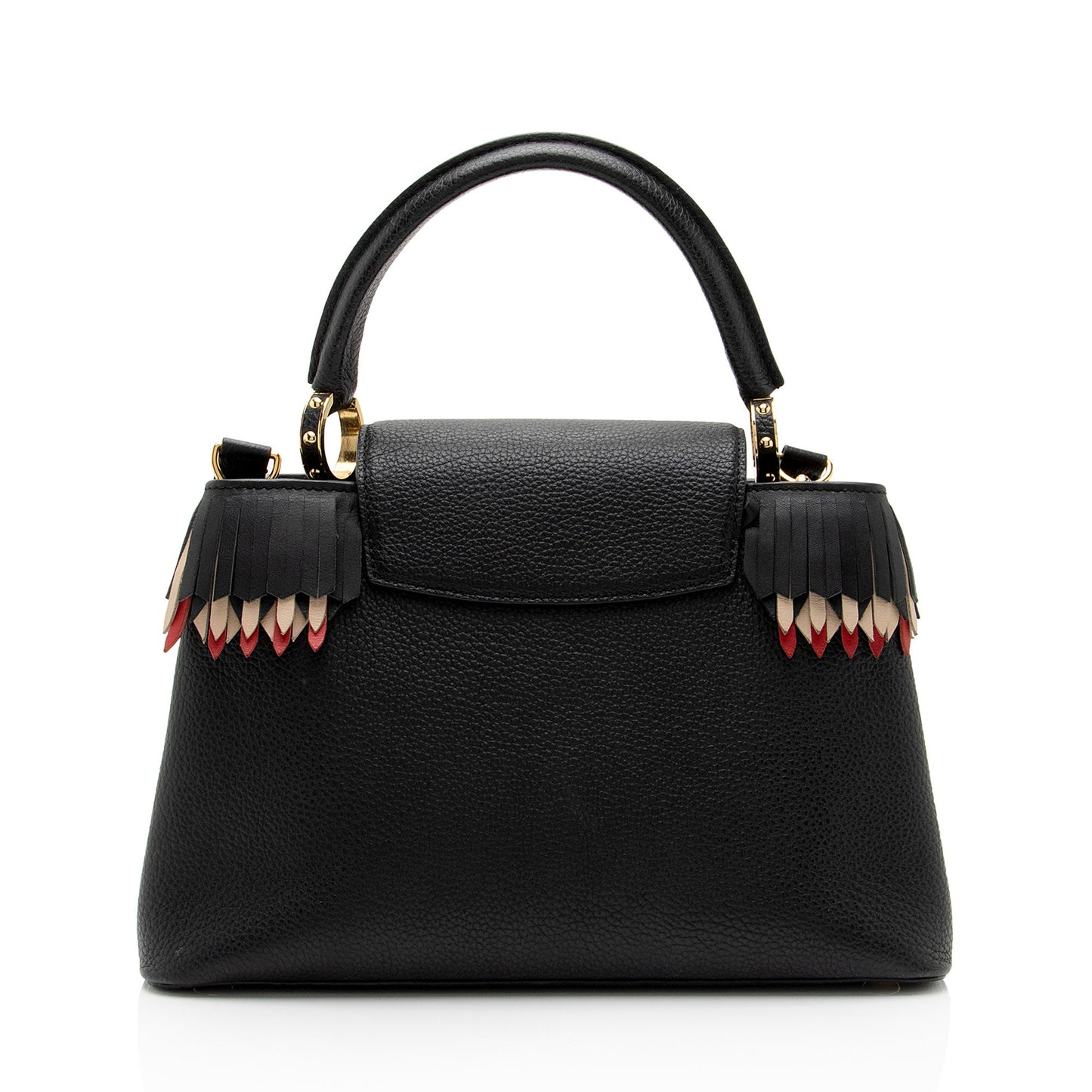 Louis Vuitton Taurillon Fringe Capucines BB Bag (SHF-hlIFH5)