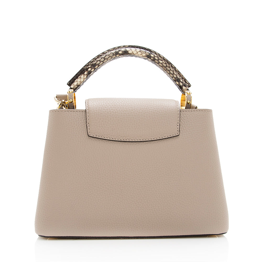 Louis Vuitton Taurillon Leather Python Capucines BB Bag (SHF-18967)