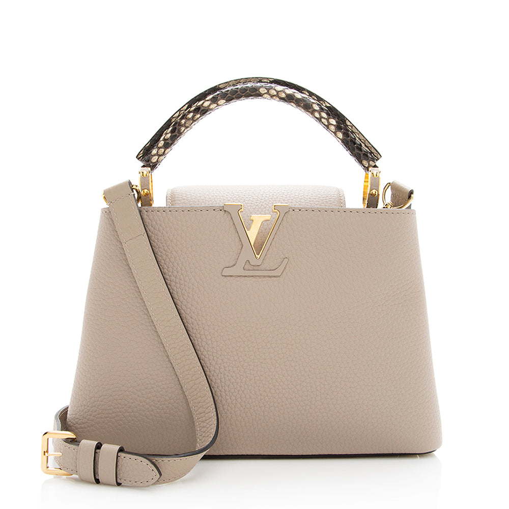 Louis Vuitton Taurillon Leather Python Capucines BB Bag (SHF-18967)