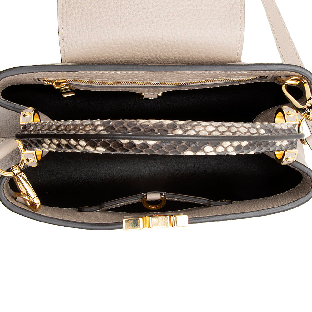 Louis Vuitton Taurillon Leather Python Capucines BB Bag (SHF-18967)