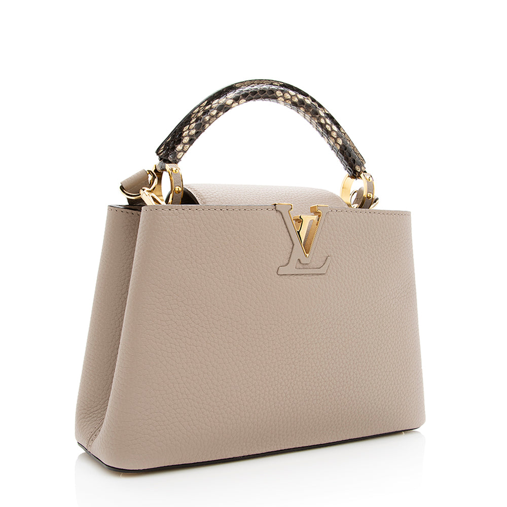 Louis Vuitton Taurillon Leather Python Capucines BB Bag (SHF-18967)