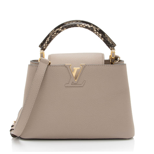 Louis Vuitton Taurillon Leather Python Capucines BB Bag (SHF-Pr9bYe)