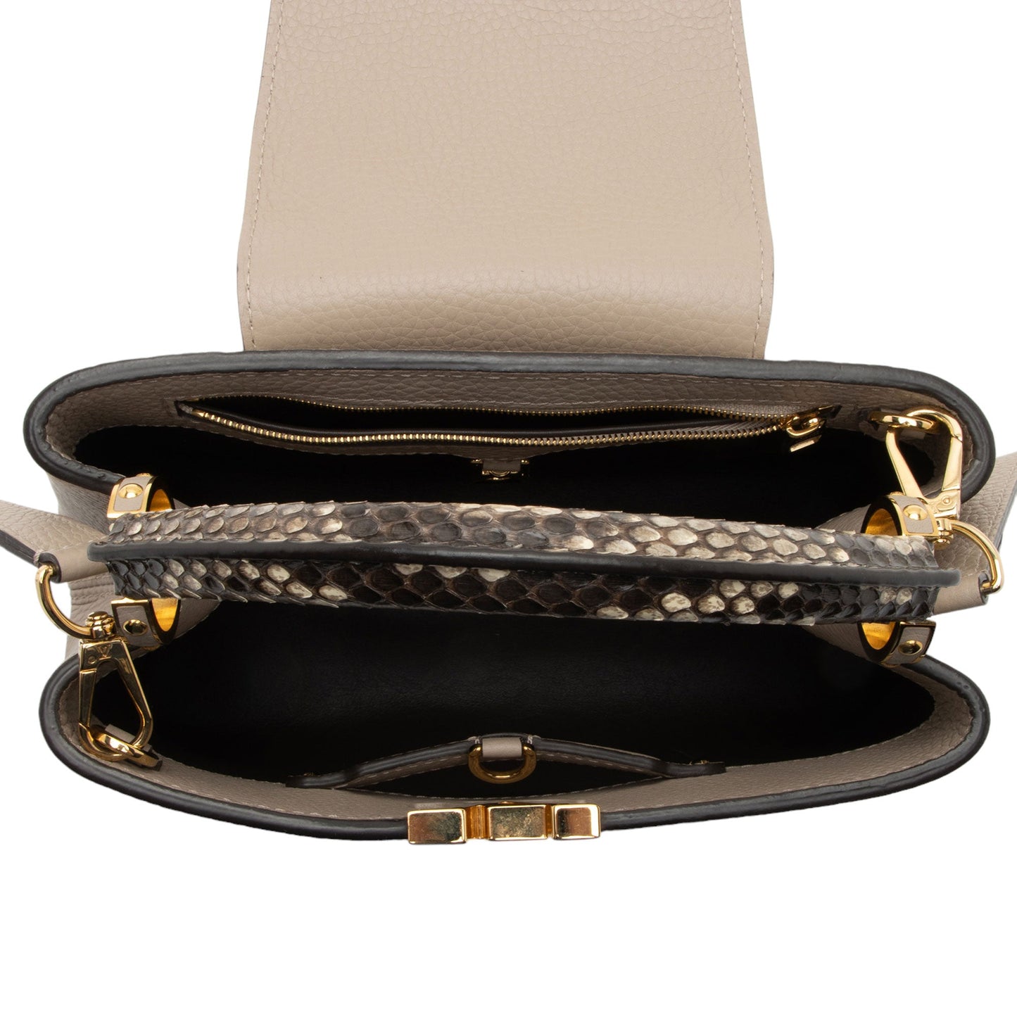 Louis Vuitton Taurillon Leather Python Capucines BB Bag (SHF-Pr9bYe)