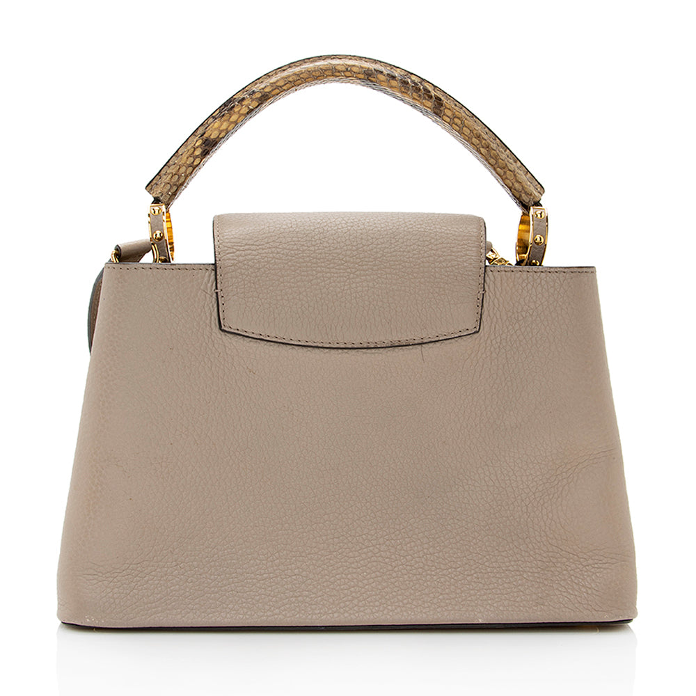 Louis Vuitton Taurillon Leather Python Capucines PM Bag (SHF-20678)