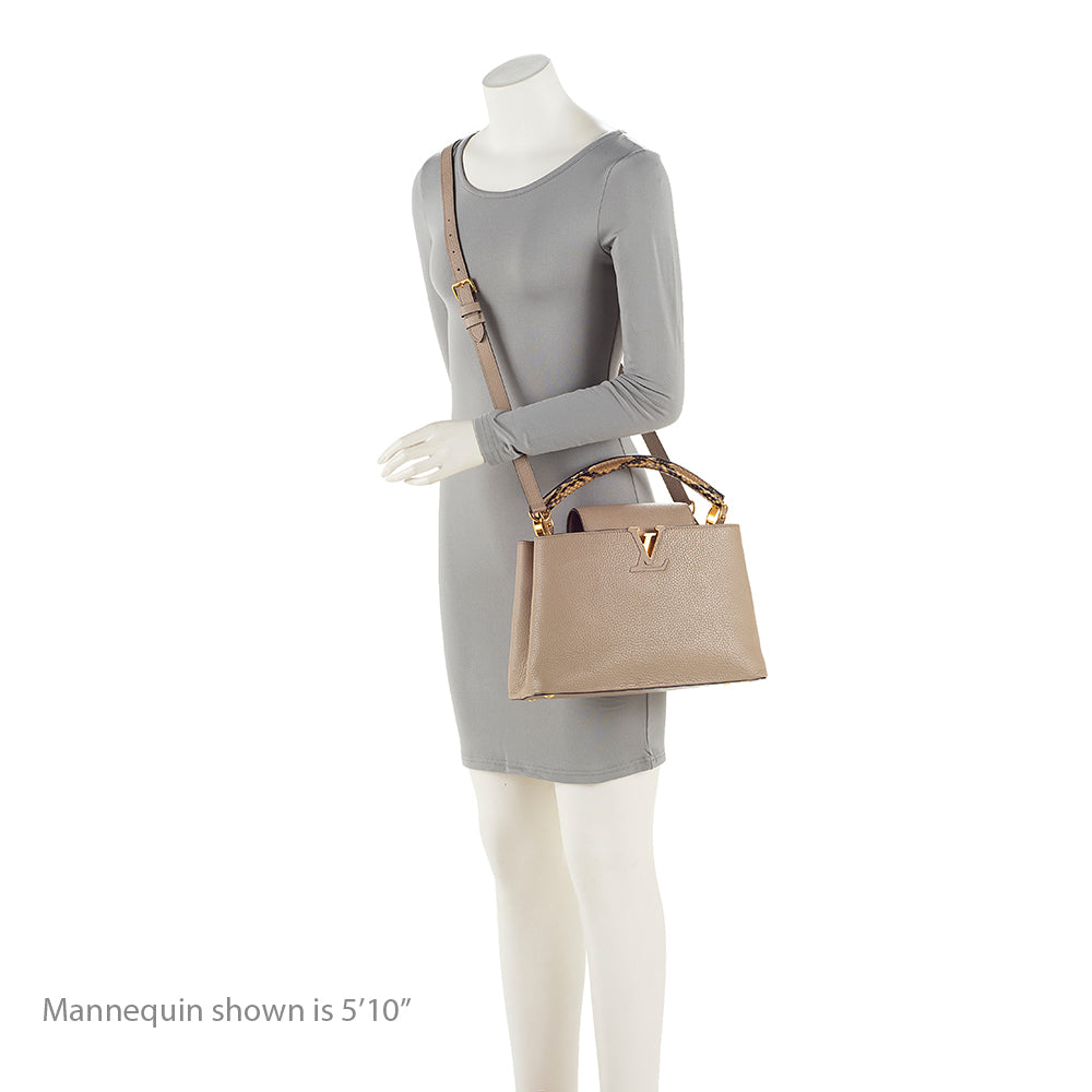 Louis Vuitton Taurillon Leather Python Capucines PM Bag (SHF-20678)