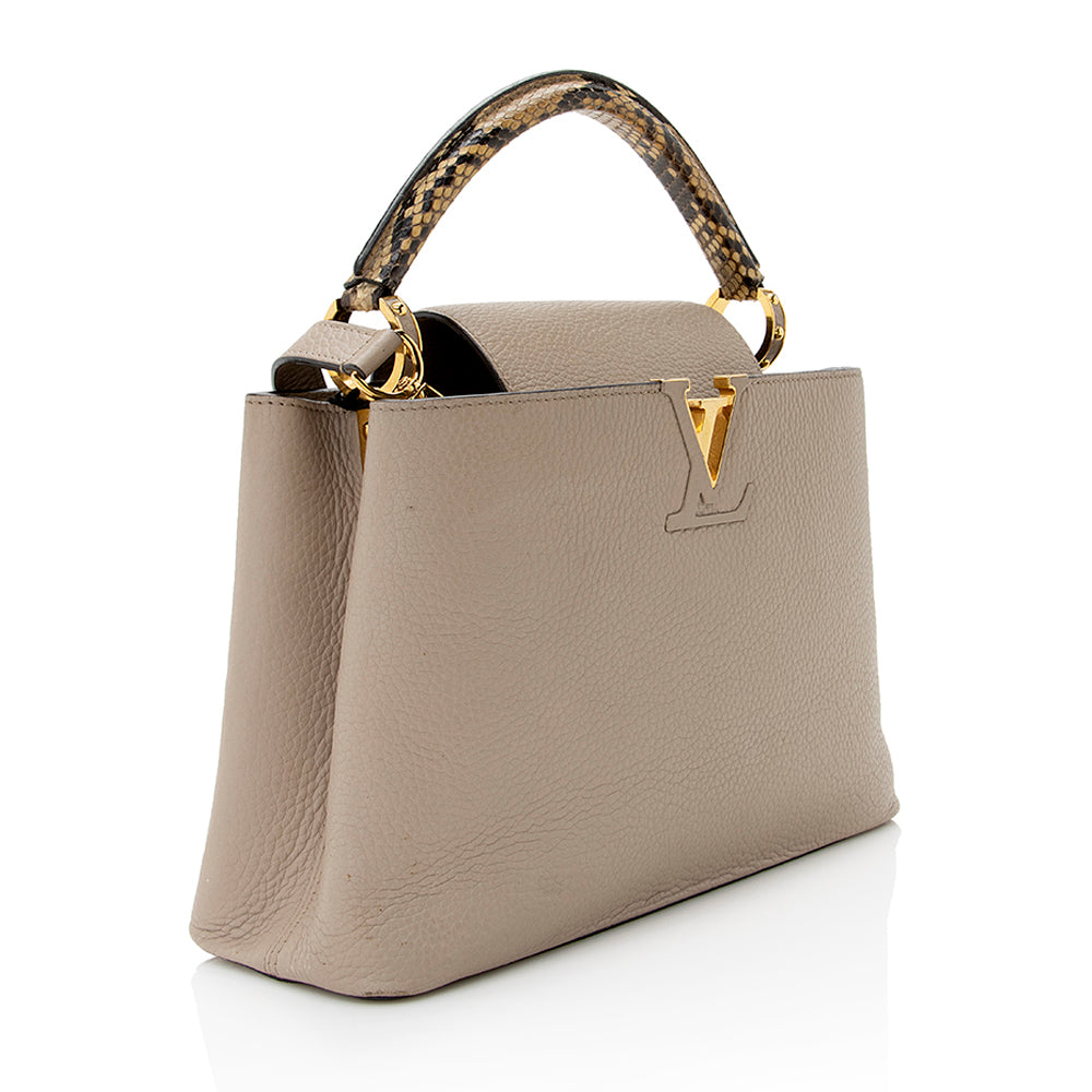 Louis Vuitton Taurillon Leather Python Capucines PM Bag (SHF-20678)