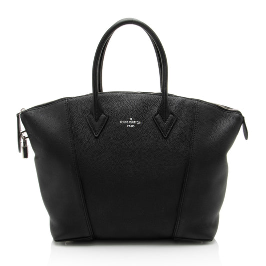 Louis Vuitton Taurillon Soft Lockit MM Satchel