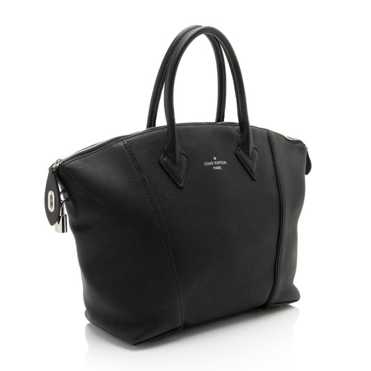 Louis Vuitton Taurillon Soft Lockit MM Satchel