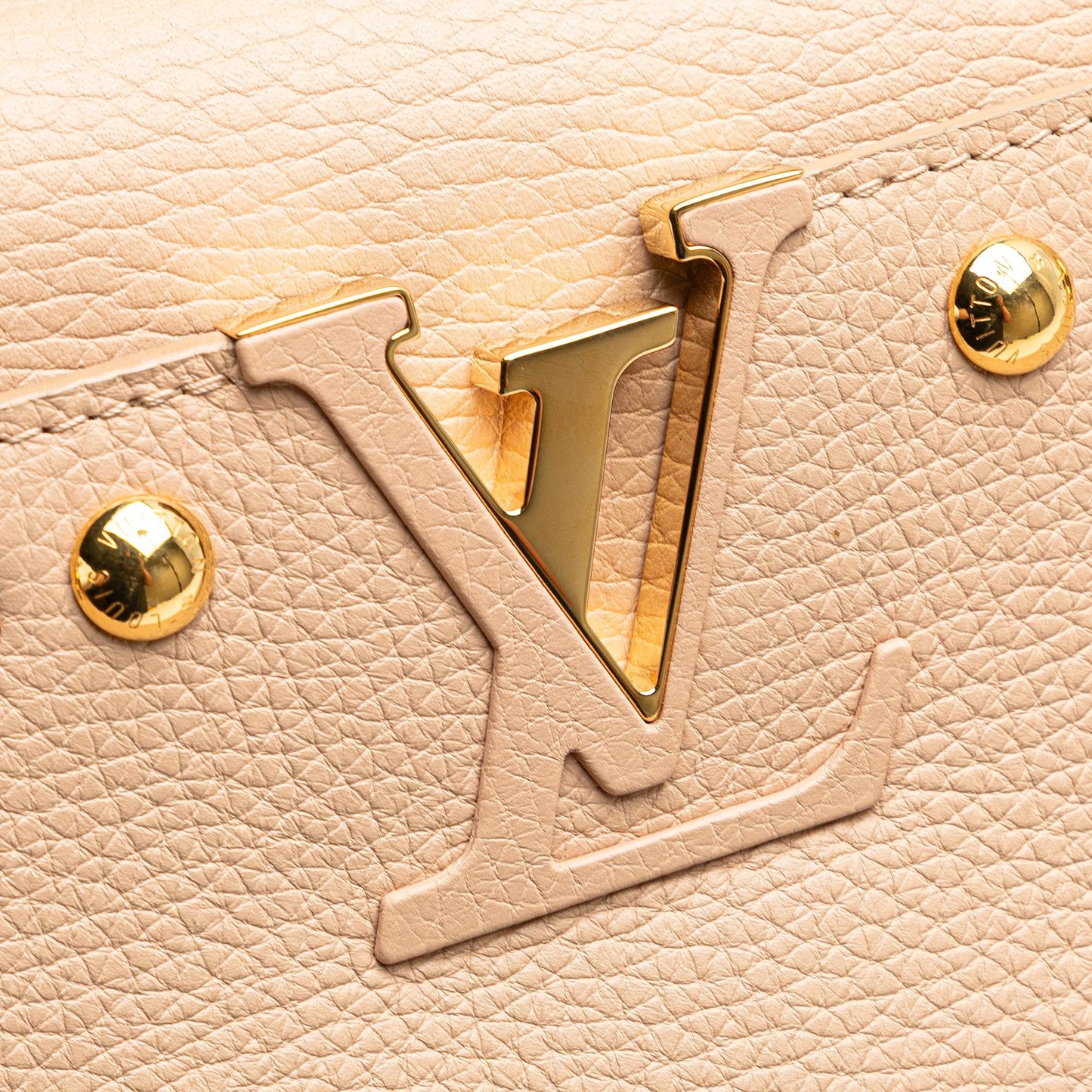 Louis Vuitton Taurillon Studdy Capucines MM