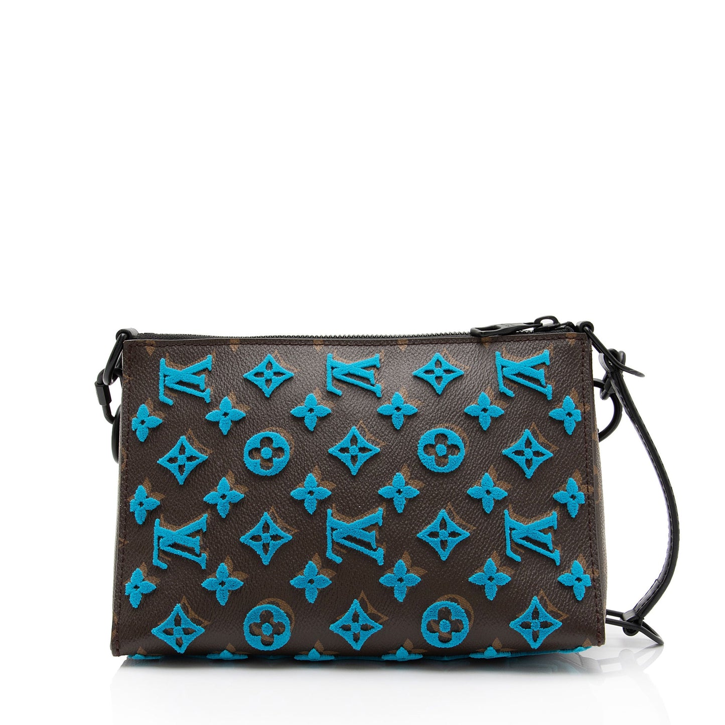 Louis Vuitton Tuffetage Monogram Canvas Triangle Messenger Bag (SHF-xhFdYr)