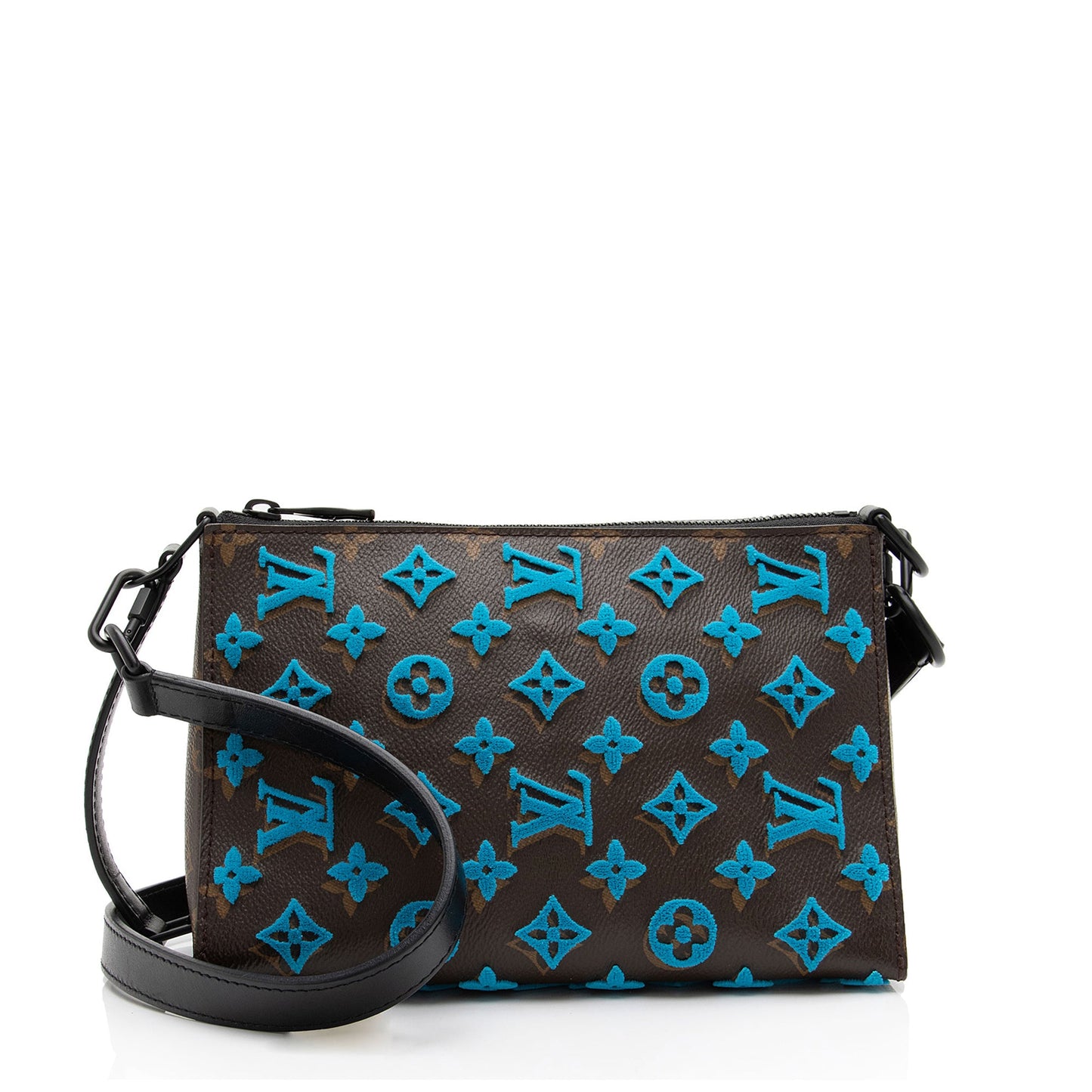 Louis Vuitton Tuffetage Monogram Canvas Triangle Messenger Bag (SHF-xhFdYr)