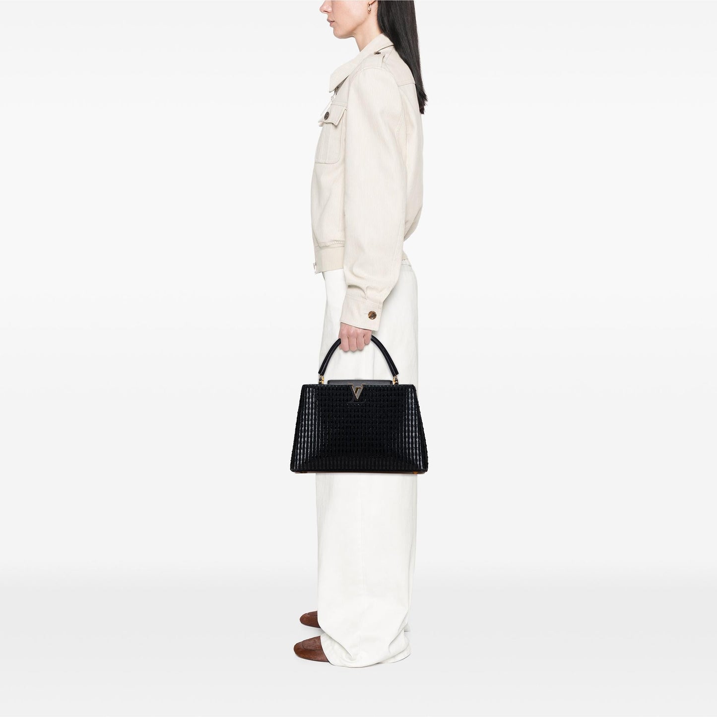 Louis Vuitton Tweed Capucines MM