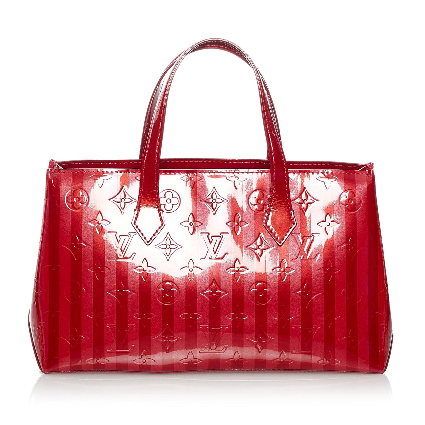 Louis Vuitton Vernis Rayures Wilshire PM (SHG-30156)