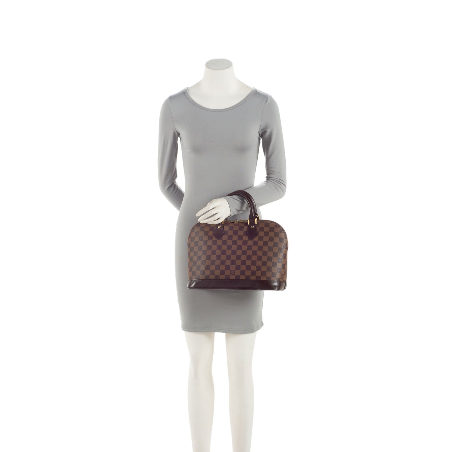 Louis Vuitton Vintage Damier Ebene Alma PM Satchel (SHF-iV4kN8)