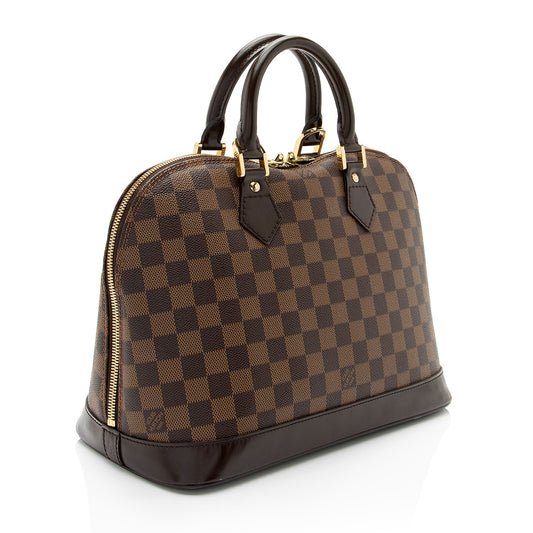 Louis Vuitton Vintage Damier Ebene Alma PM Satchel (SHF-iV4kN8)