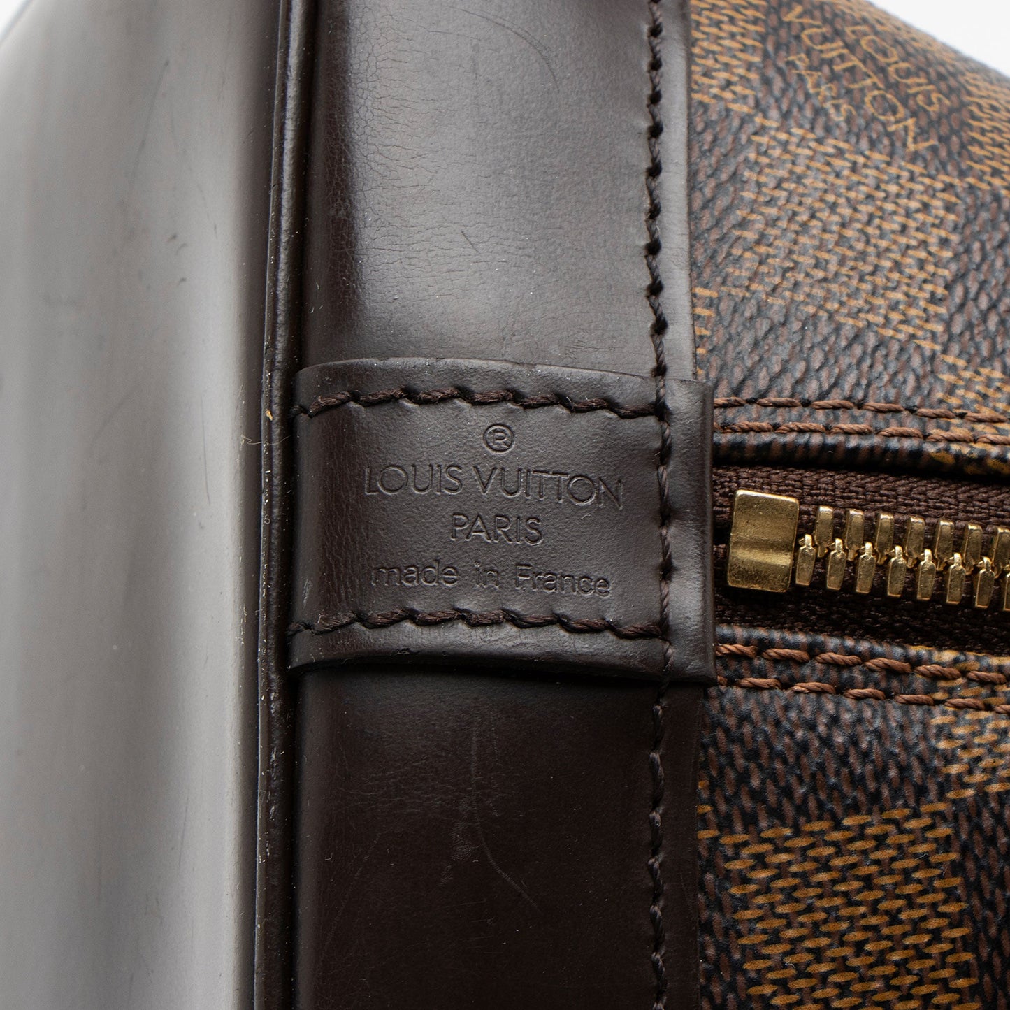 Louis Vuitton Vintage Damier Ebene Alma PM Satchel
