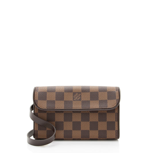 Louis Vuitton Vintage Damier Ebene Florentine Pochette Belt Bag (SHF-blgriX)