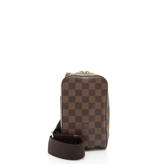 Louis Vuitton Vintage Damier Ebene Geronimos Sling Bag (SHF-Jk548C)