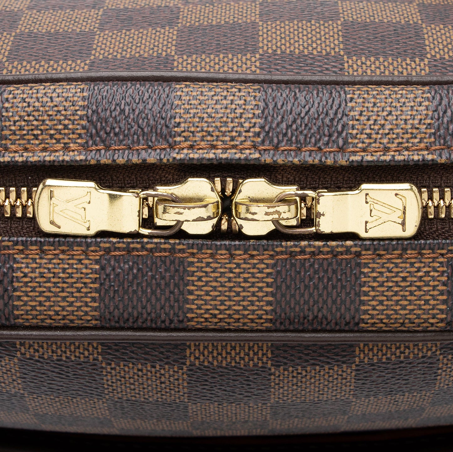 Louis Vuitton Vintage Damier Ebene Ipanema GM Shoulder Bag (SHF-eahSM4)