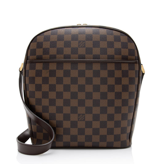 Louis Vuitton Vintage Damier Ebene Ipanema GM Shoulder Bag (SHF-eahSM4)