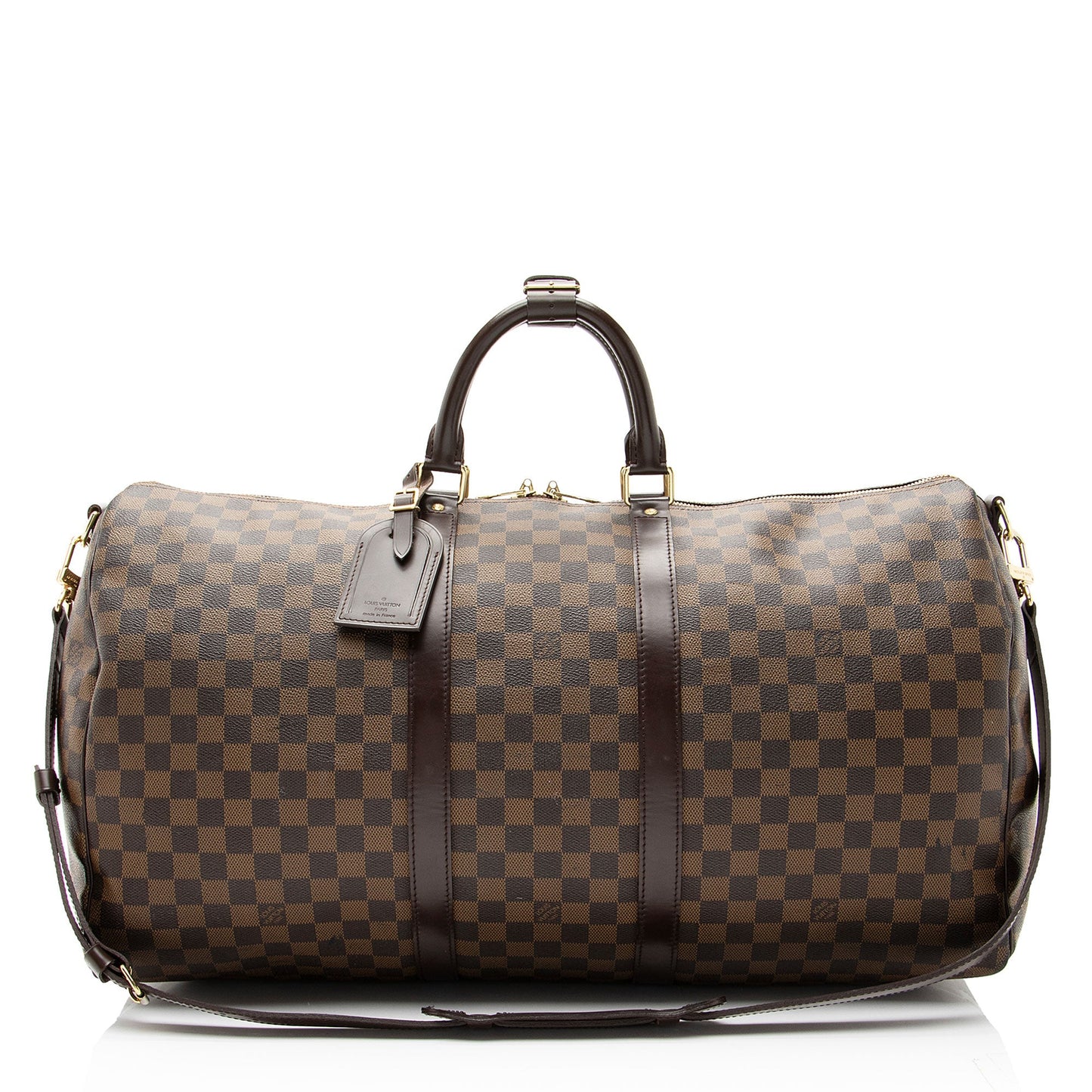 Louis Vuitton Vintage Damier Ebene Keepall Bandouliere 55 Duffle