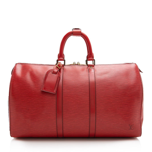 Louis Vuitton Vintage Epi Leather Keepall 45 Duffle Bag (SHF-22789)