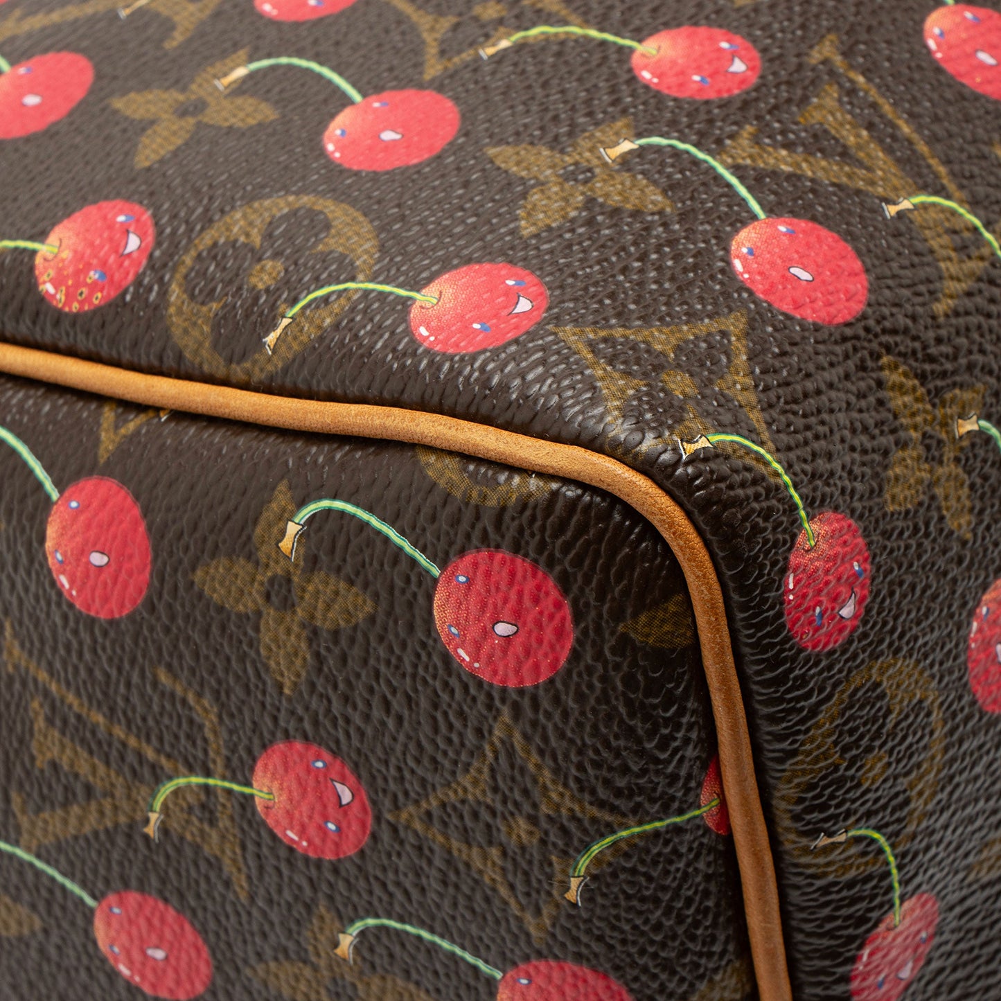 Louis Vuitton Vintage Limited Edition Monogram Canvas Cerises Speedy 25 Satchel