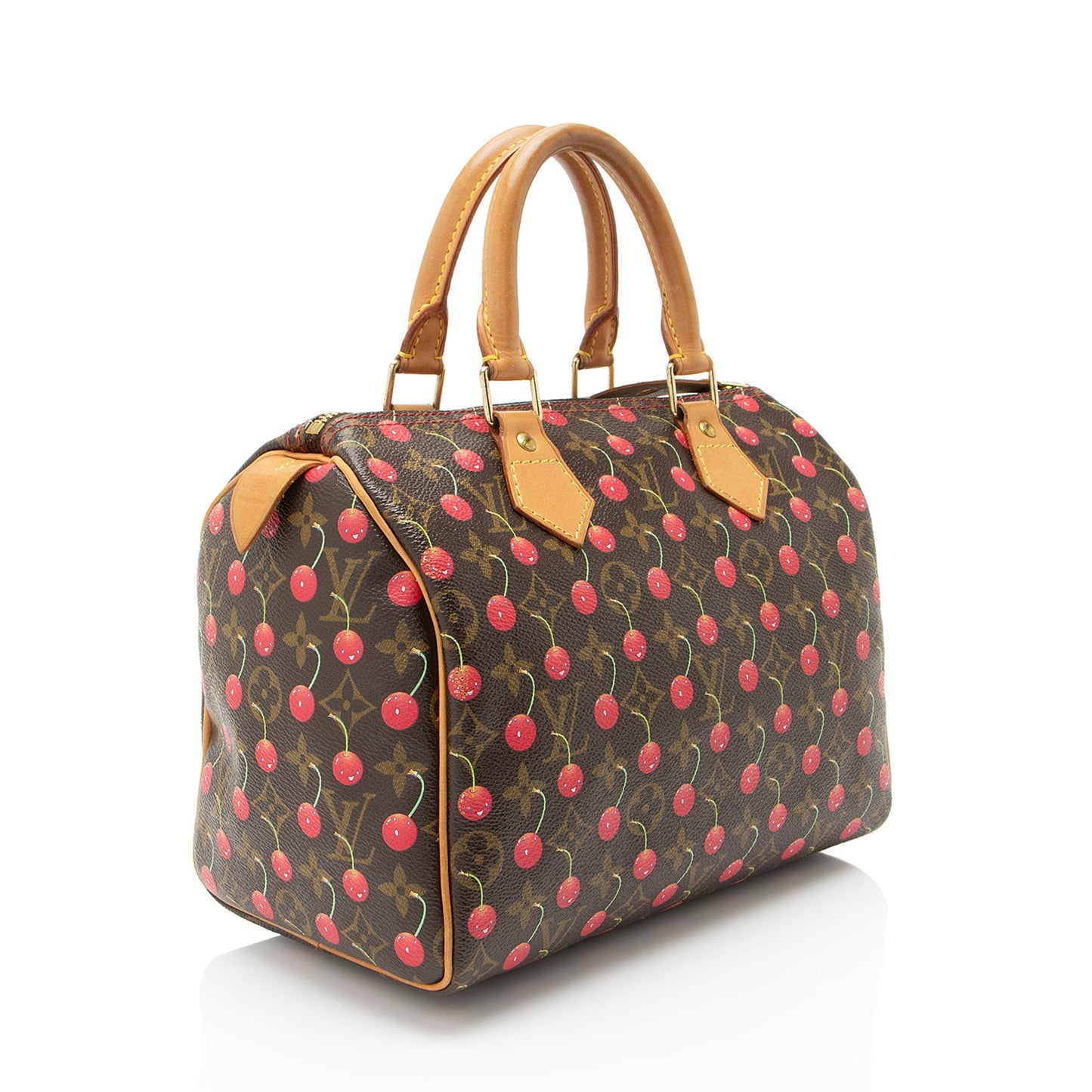 Louis Vuitton Vintage Limited Edition Monogram Canvas Cerises Speedy 25 Satchel