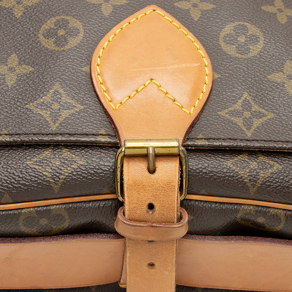 Louis Vuitton Vintage Monogram Canvas Cartouchiere GM Shoulder Bag (SHF-18902)