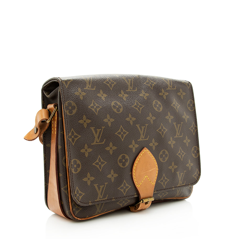 Louis Vuitton Vintage Monogram Canvas Cartouchiere GM Shoulder Bag (SHF-18902)