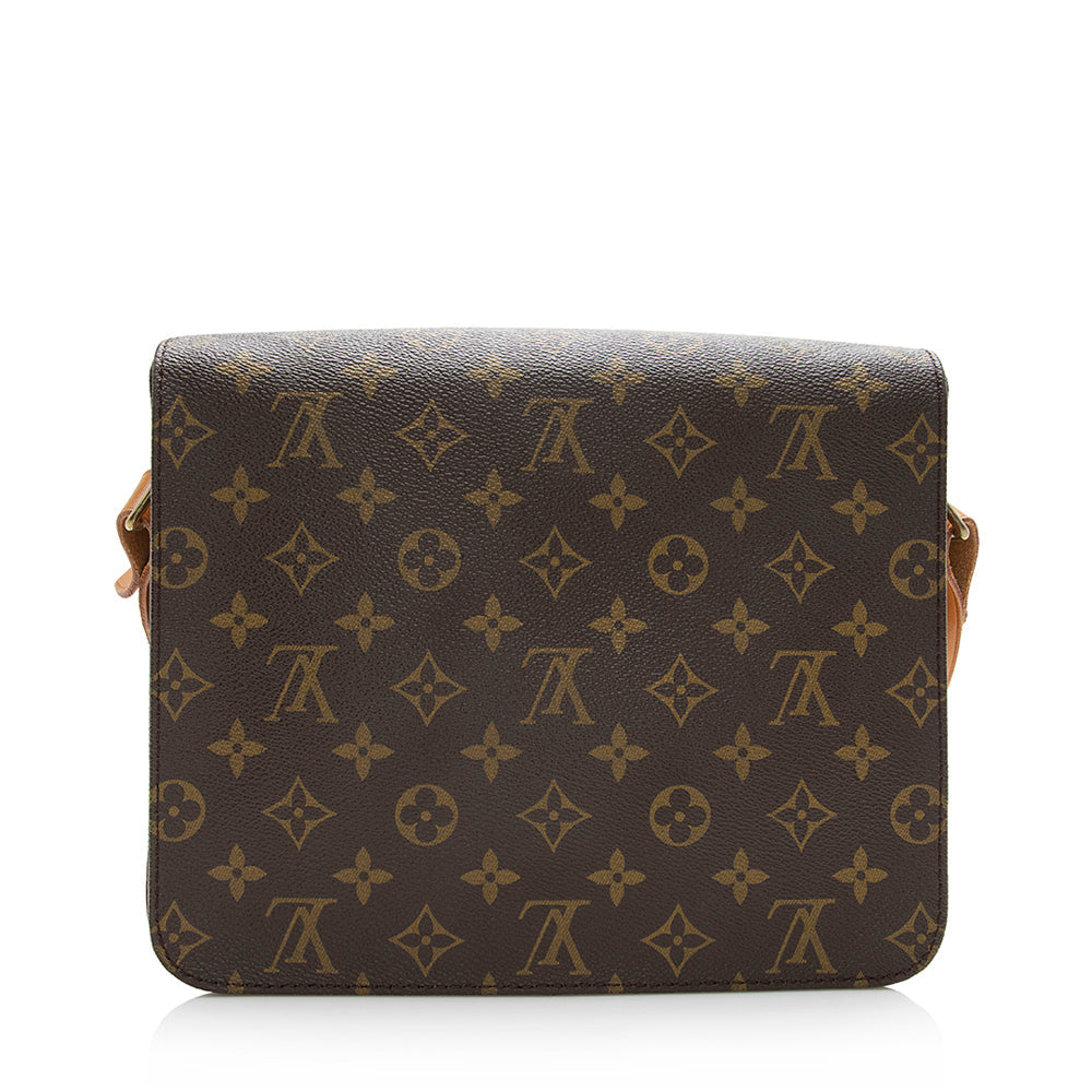 Louis Vuitton Vintage Monogram Canvas Cartouchiere GM Shoulder Bag (SHF-21275)
