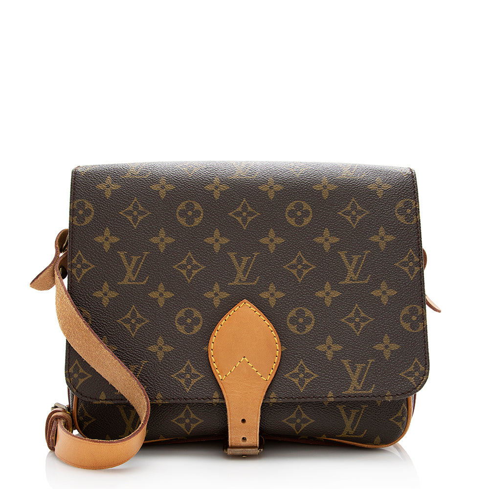Louis Vuitton Vintage Monogram Canvas Cartouchiere GM Shoulder Bag (SHF-21275)
