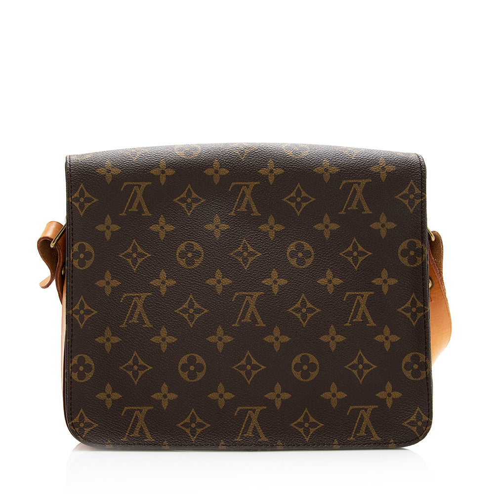 Louis Vuitton Vintage Monogram Canvas Cartouchiere GM Shoulder Bag (SHF-21303)