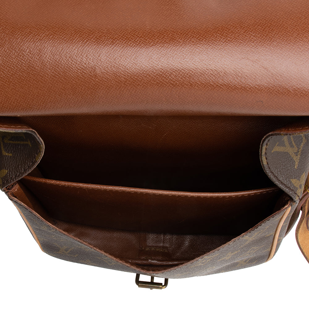 Louis Vuitton Vintage Monogram Canvas Cartouchiere MM Shoulder Bag (SHF-16667)