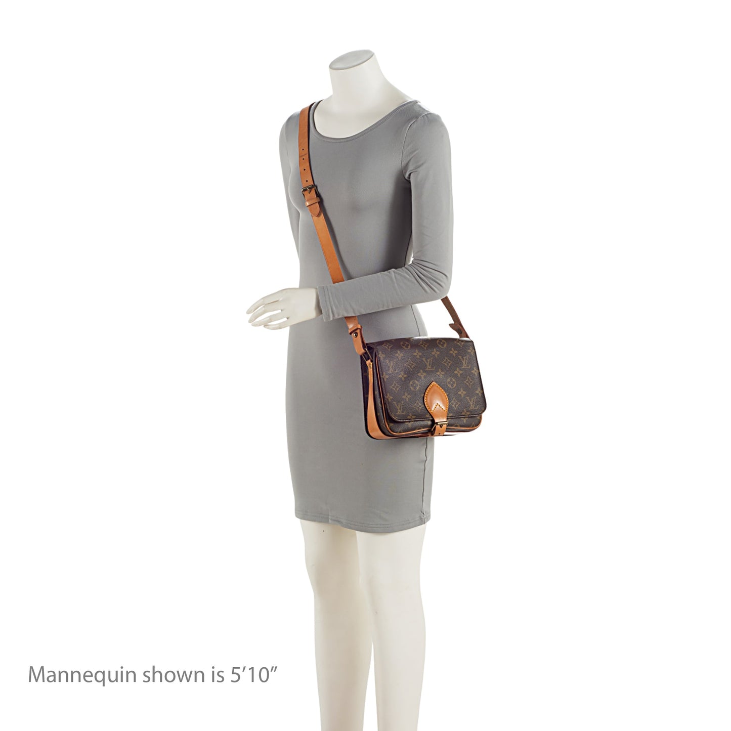 Louis Vuitton Vintage Monogram Canvas Cartouchiere MM Shoulder Bag (SHF-7VUXQB)