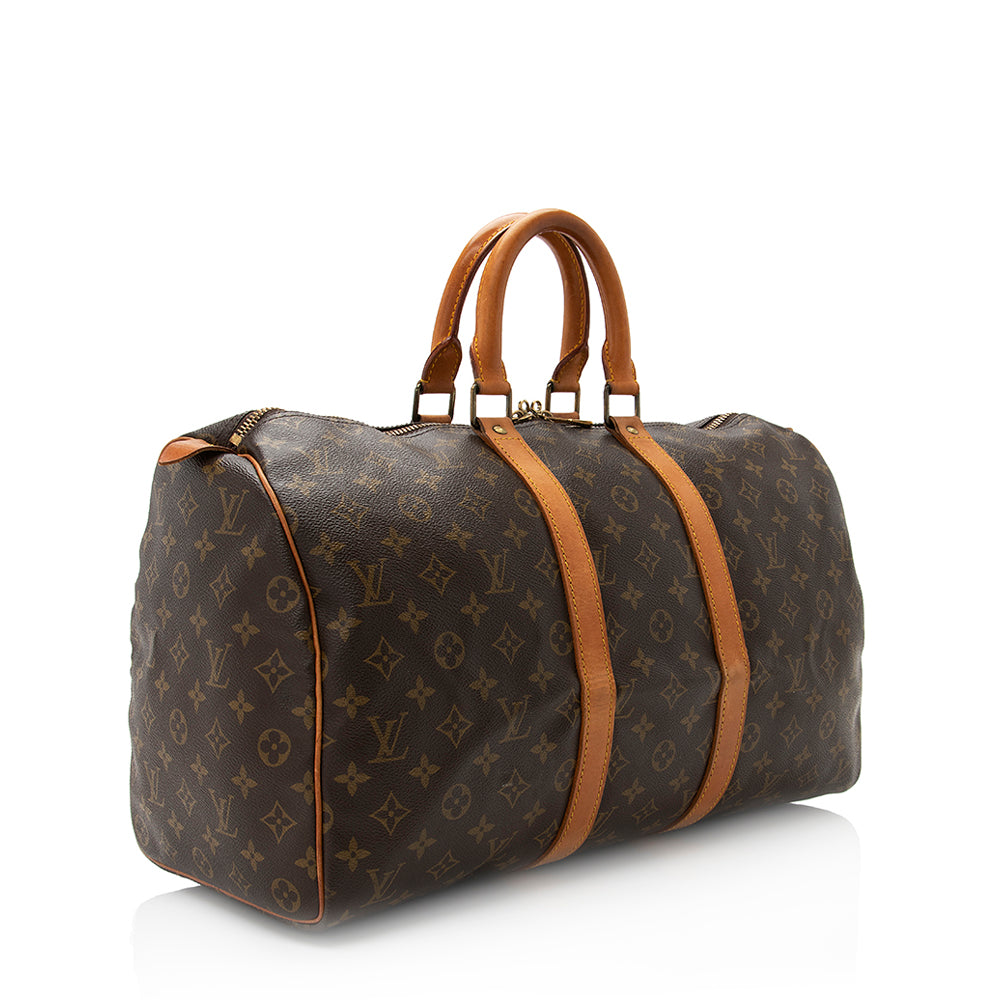 Louis Vuitton Vintage Monogram Canvas Keepall 45 Duffle Bag (SHF-20479)