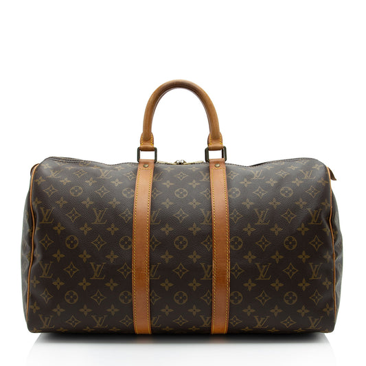 Louis Vuitton Vintage Monogram Canvas Keepall 45 Duffle Bag (SHF-sR0lBl)