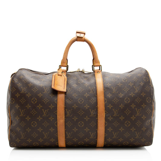 Louis Vuitton Vintage Monogram Canvas Keepall 50 Duffel Bag (SHF-20201)