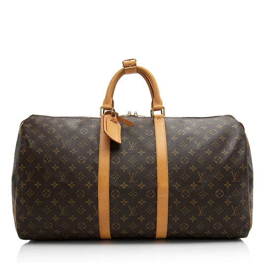 Louis Vuitton Vintage Monogram Canvas Keepall 55 Duffle Bag (SHF-21843)