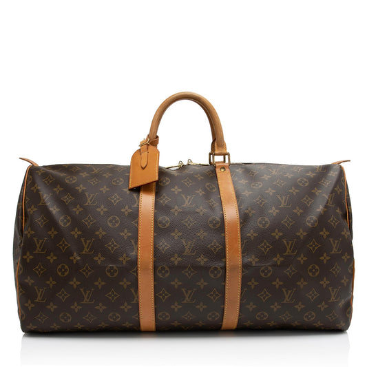 Louis Vuitton Vintage Monogram Canvas Keepall 55 Duffle Bag (SHF-7T21wA)