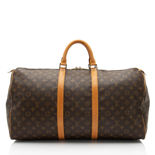 Louis Vuitton Vintage Monogram Canvas Keepall 55 Duffle Bag (SHF-4cGeiE)