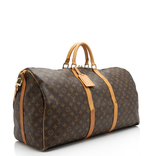 Louis Vuitton Vintage Monogram Canvas Keepall 60 Duffle Bag -  (SHF-23427)