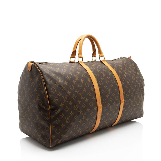 Louis Vuitton Vintage Monogram Canvas Keepall 60 Duffle (SHF-8kARCT)